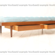 Teak daybed 1960s minimalist design with drawers