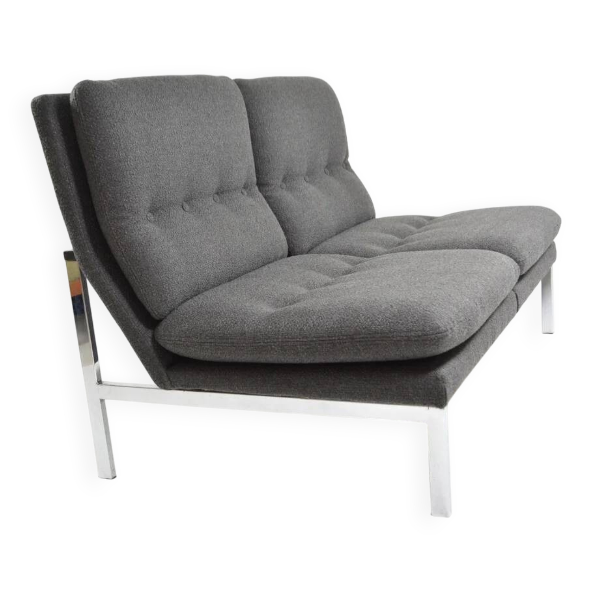 Anthracite grey banquette from the 1970s