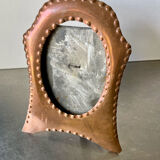 Art nouveau copper and metal picture frame