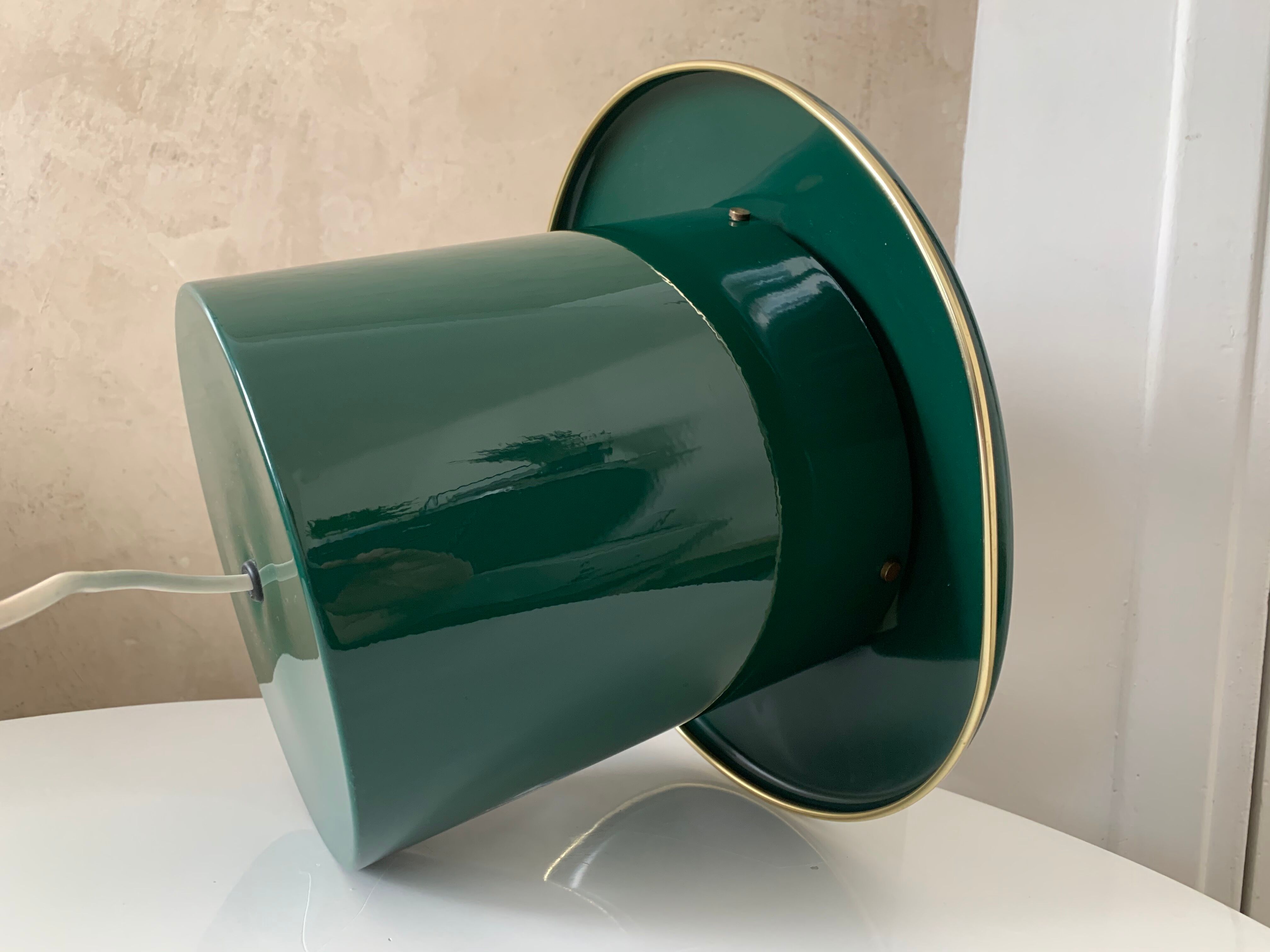 Green hat pendant lamp by Hans Agne Jakobsson for markaryd sweden