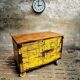 Industrial workbench trolley yellow chest of drawers
