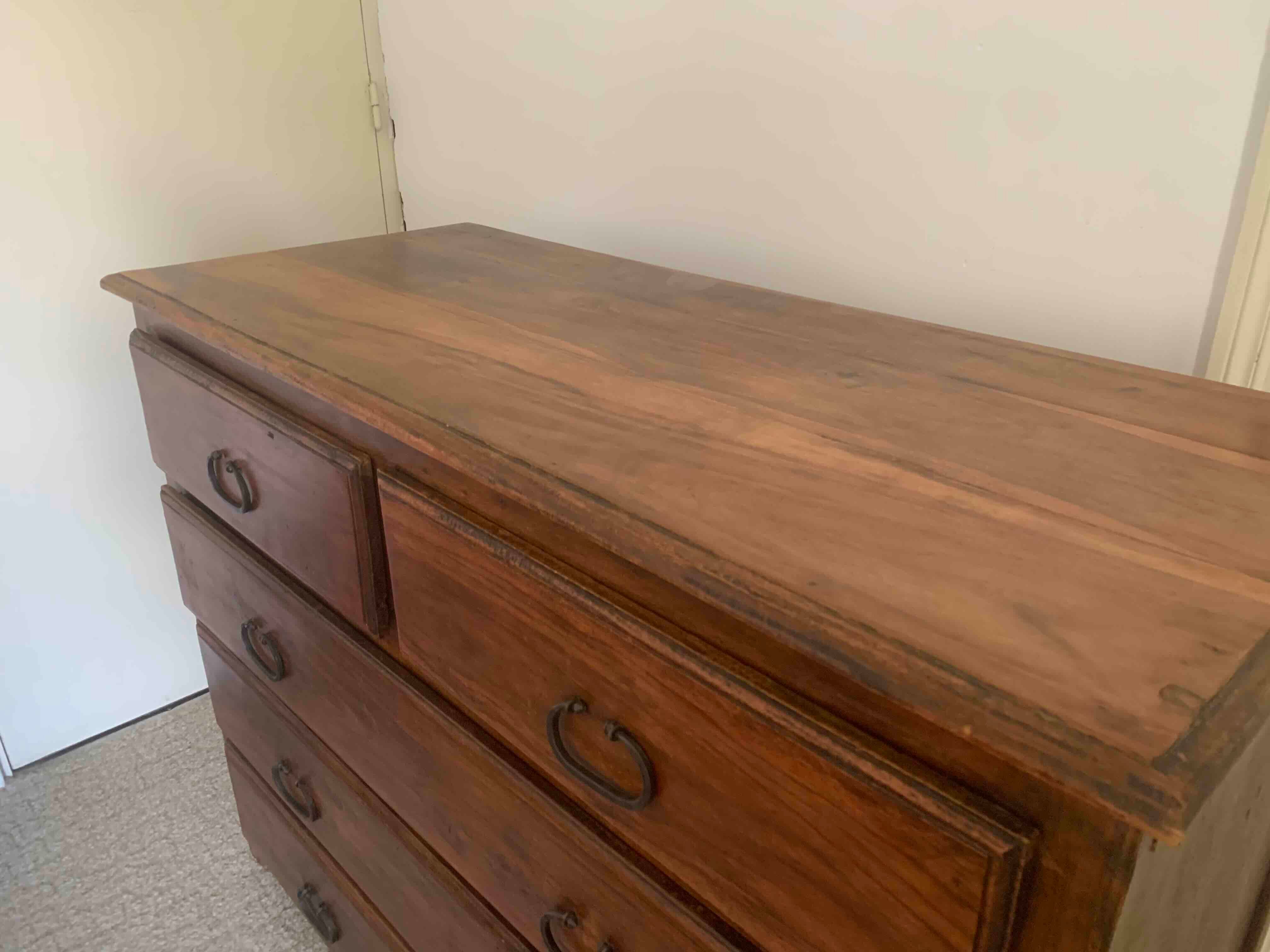 Antique commode in solid rosewood - Colonial / Marine style