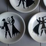 Five dessert plates Sylvestre edition of Longchamp