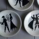 Five dessert plates Sylvestre edition of Longchamp