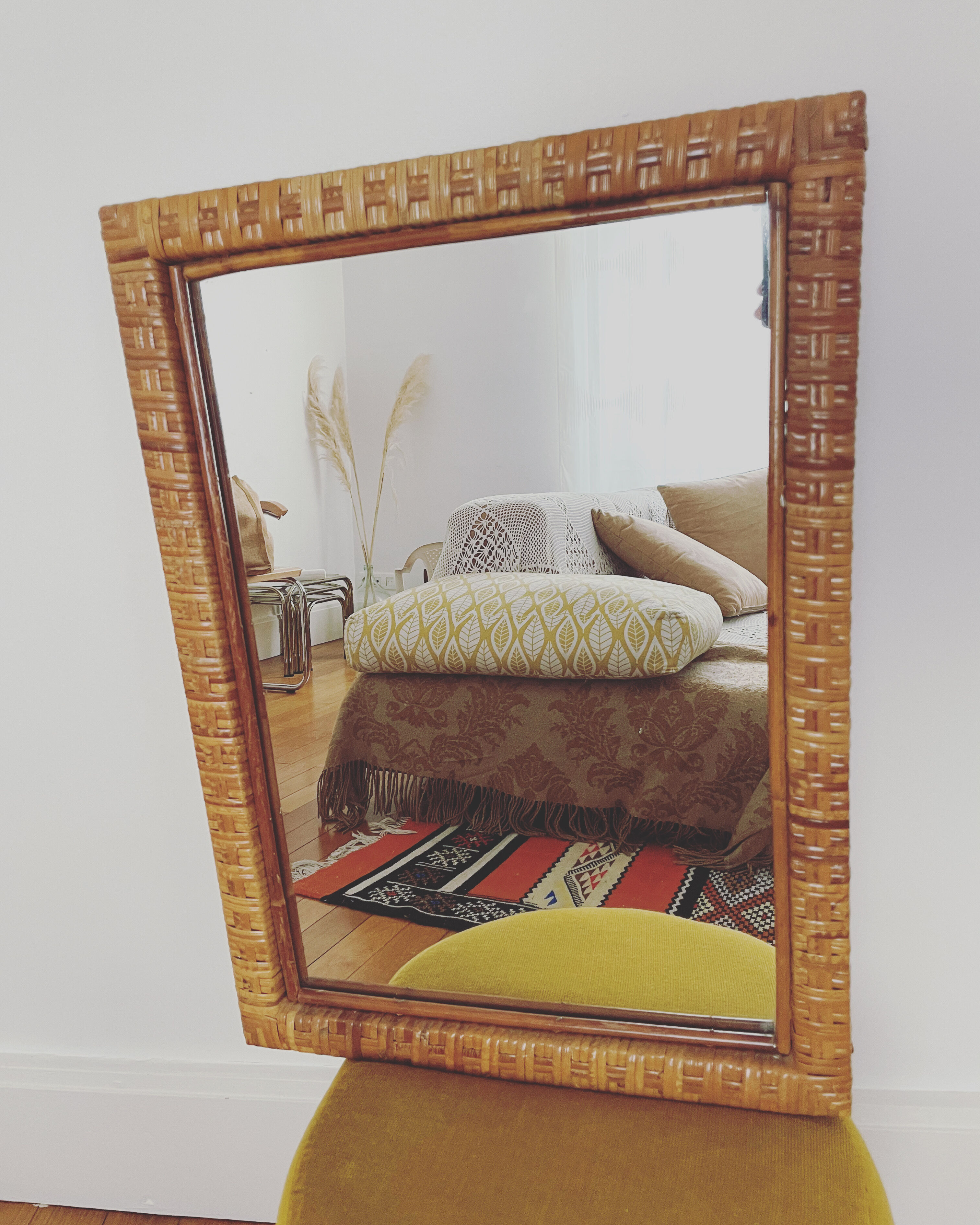 Rattan mirror year 70