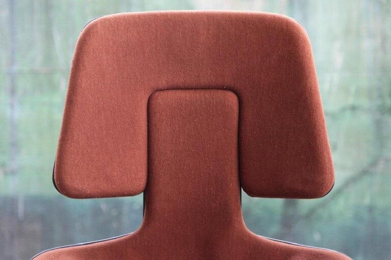 Herman Miller chair in brown wool, 1970s