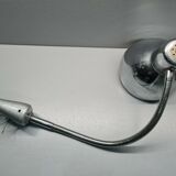 Lamp with vice attachment workshop desk flexible chrome metal