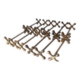 Silver metal knife holder