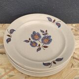 6 dessert plates faïence de St-Amand