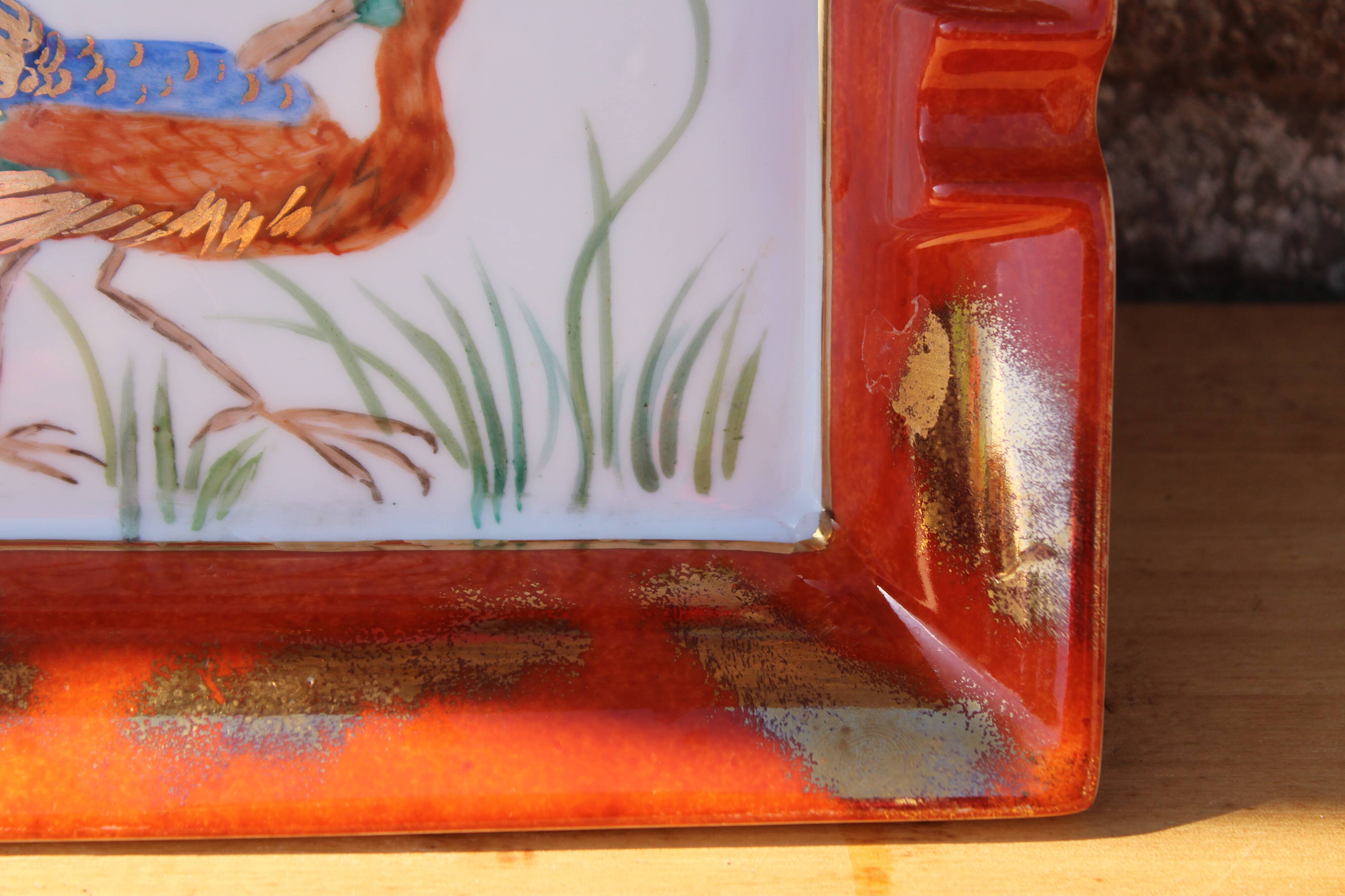 Cendrier / vide-poche Limoges peint à la main – Harambure Réillé