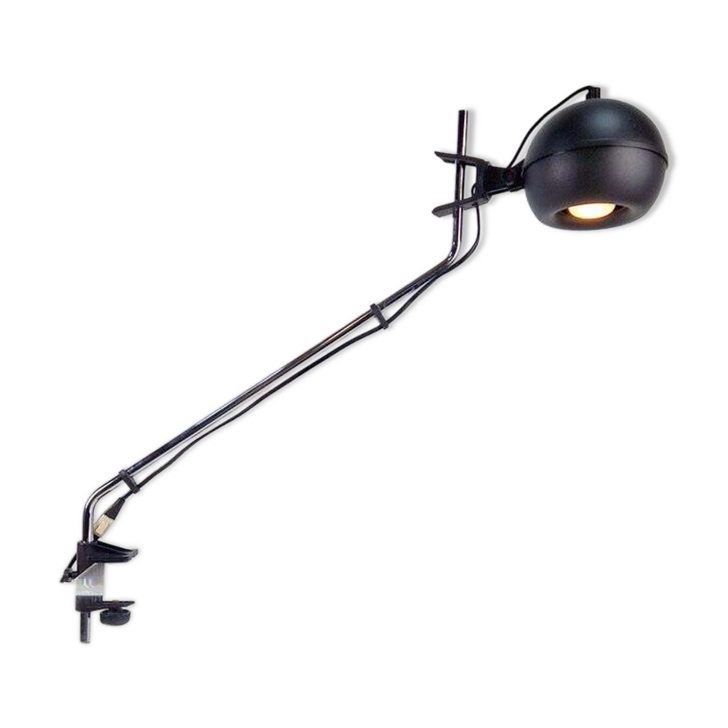 Vintage Space Age Clamp Desk Lamp, 1970s