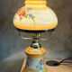 Large "hurricane" table lamp in new opaline glass.