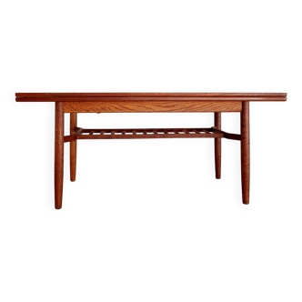 Scandinavian lift-up dining table Tingströms - teak