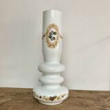 Vase verre opalin blanc