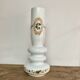 White opaline glass vase