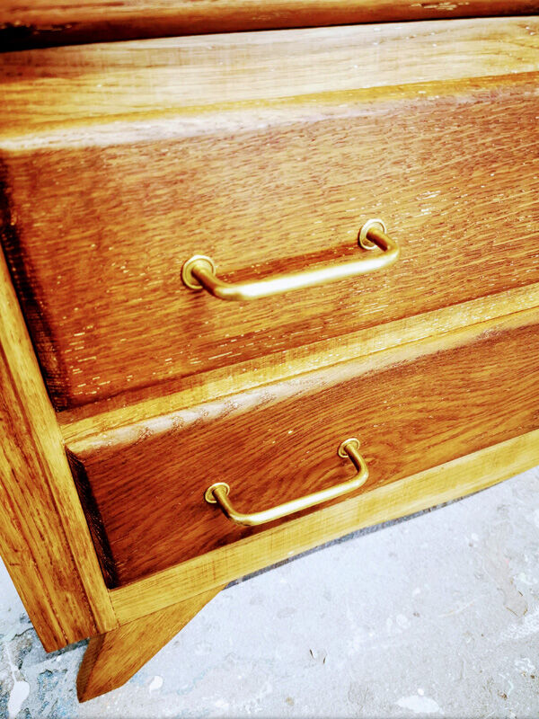 Vintage compass feet chest of drawers
