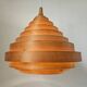 Midcentury Veneer Pendant in style of Hans-Agne Jakobsson, Denmark, 1970s