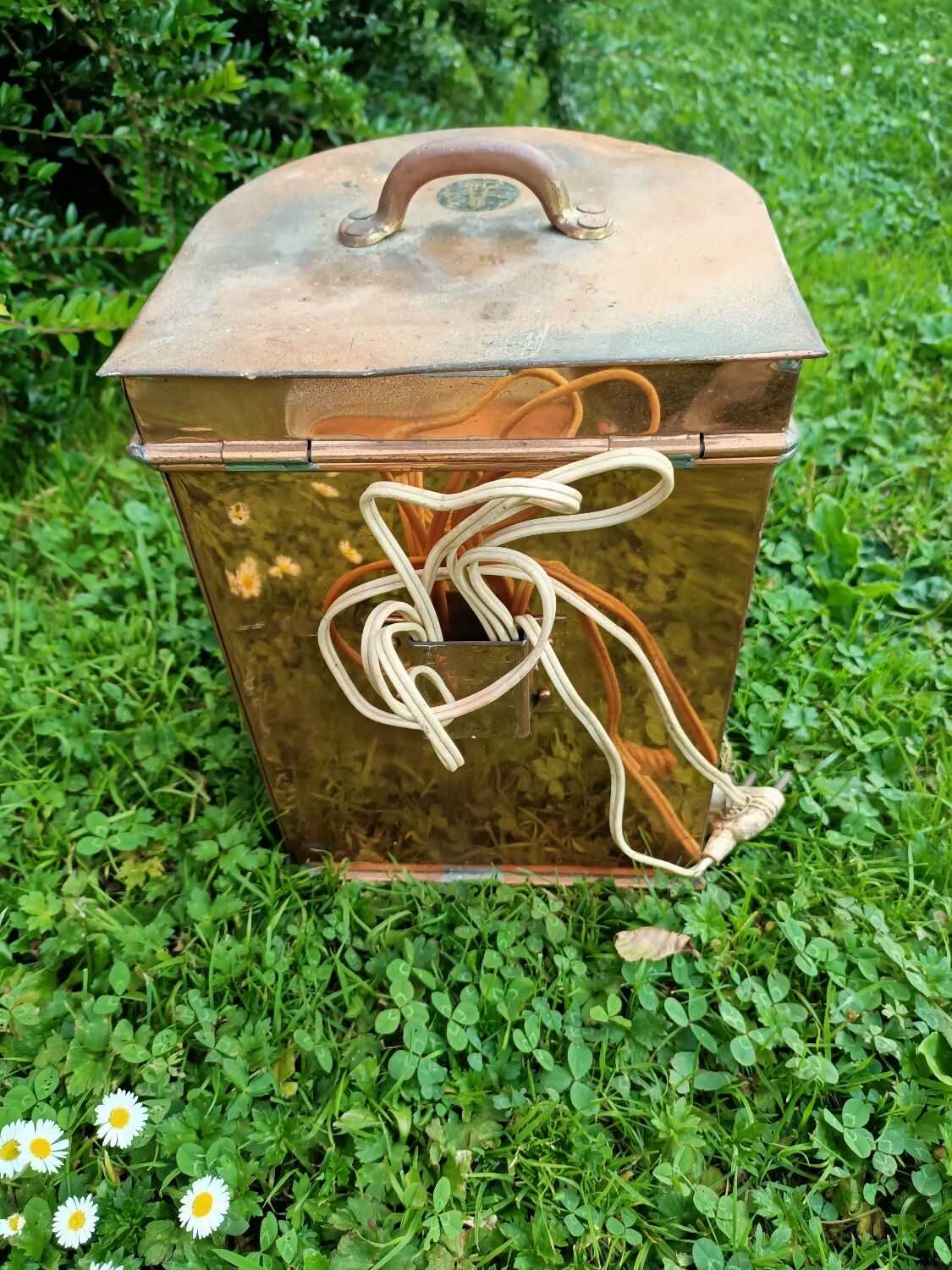 Old copper houseboat lamp