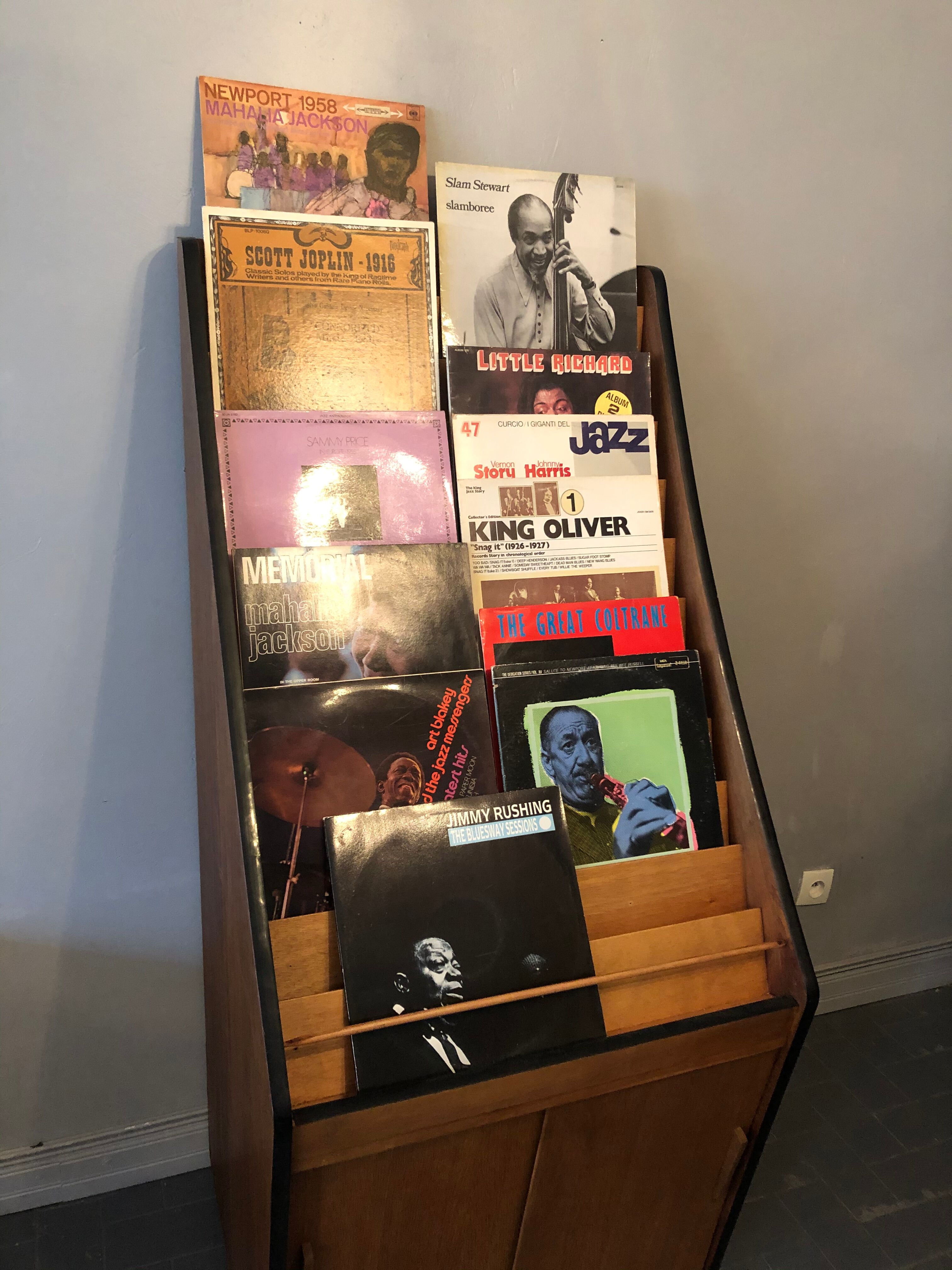 Vintage storage furniture, presentation counter