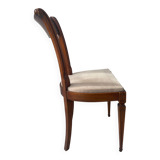 4 chaises Style Directoire en bois massif - Assise tissu crème