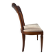 4 Directoire style chairs in solid wood - Cream fabric seat