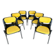 6 back chairs Emilio Ambasz & Giancarlo Peretti, yellow armchair