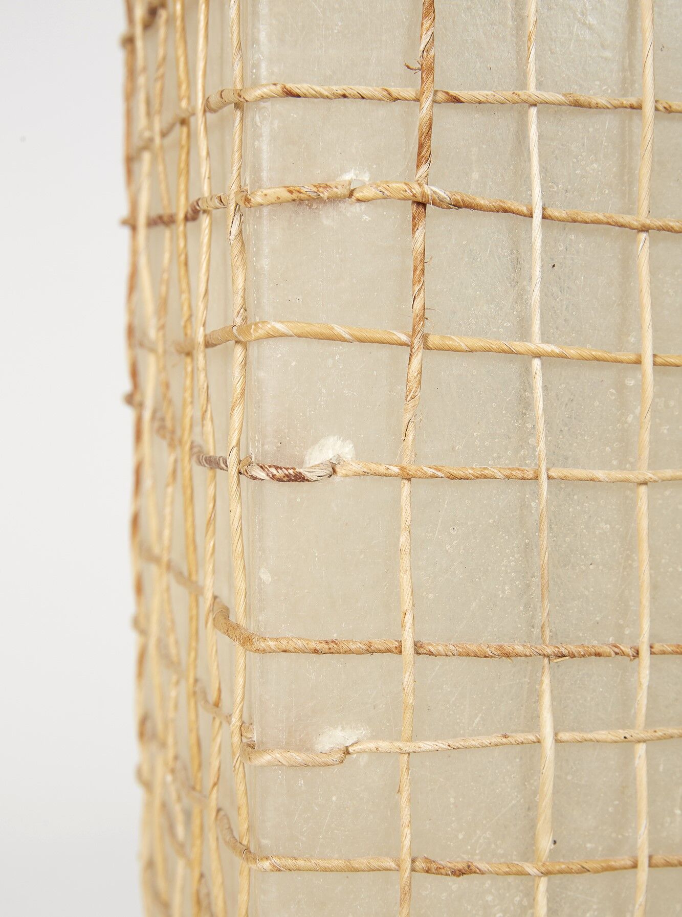 Pair of resin and rope floor lamps 1960s
