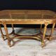 Piano bench cannée Louis XVI style in gilded wood