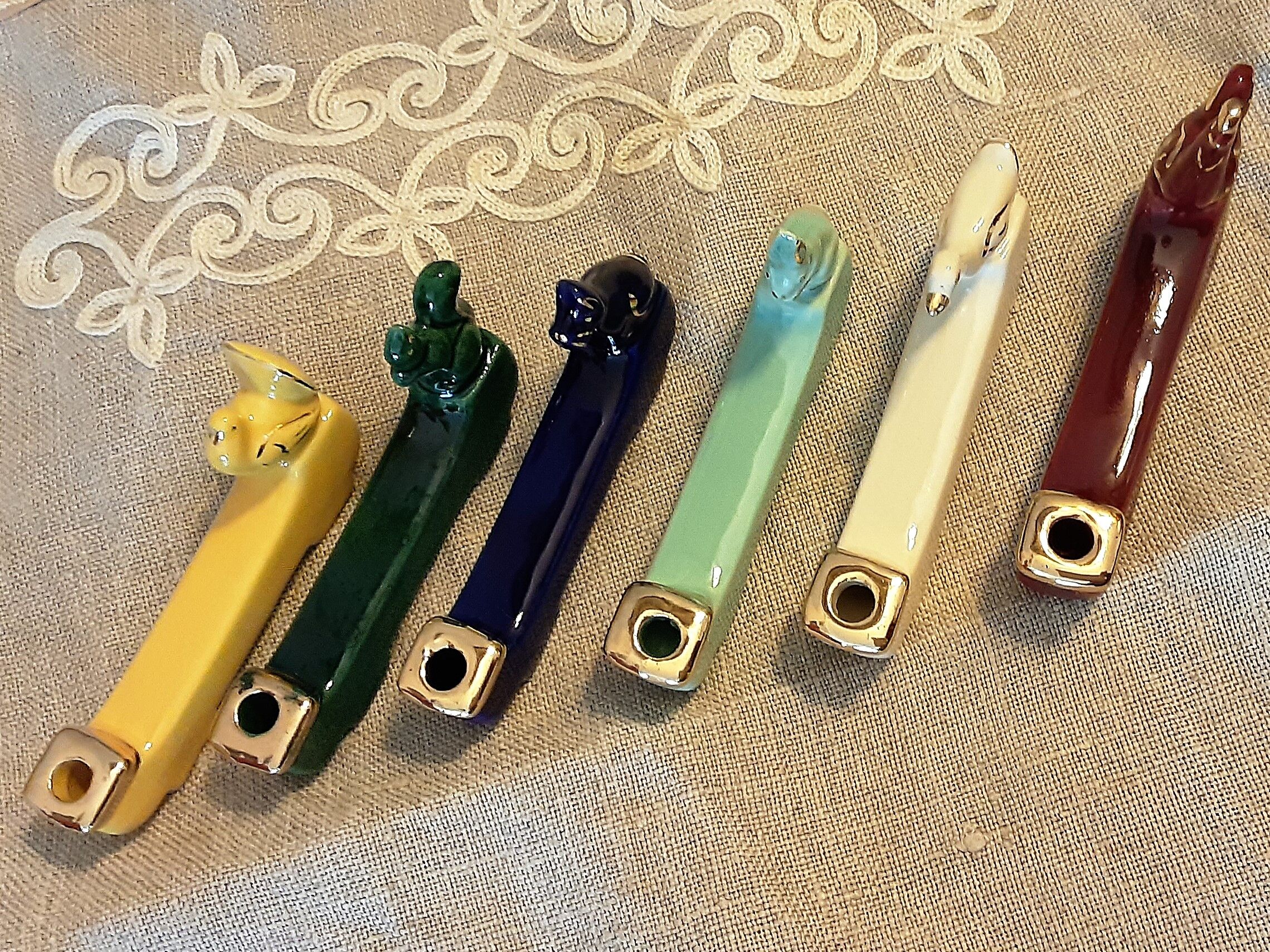 Vintage knife holder, Faïencerie St Clément