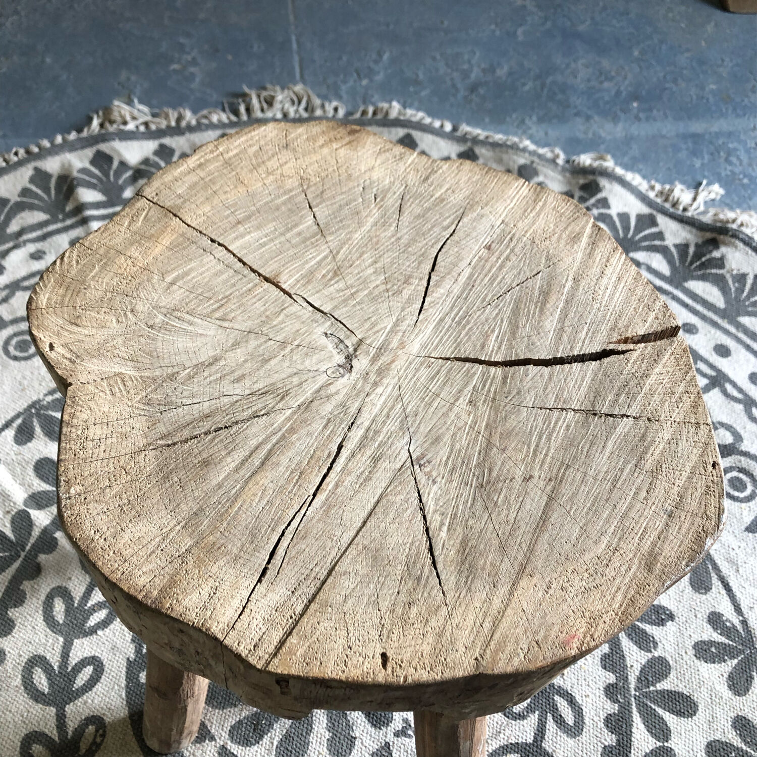 Wooden milking stool