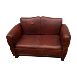 Banquette en cuir style - moustache