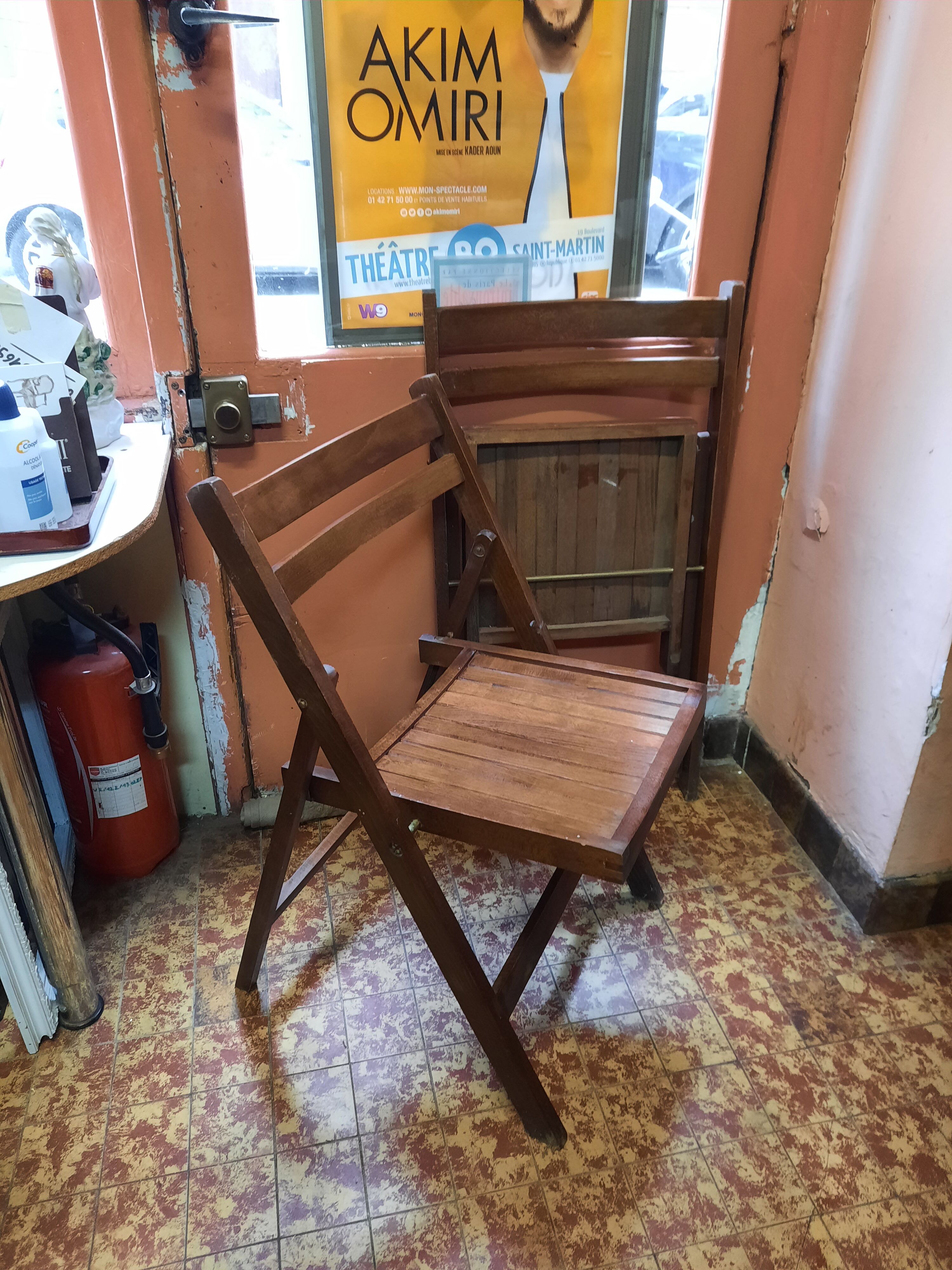 Pair of vintage folding chairs