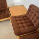 Old modular living room 7 armchairs and vintage Scandinavian design coffee table from the 60s