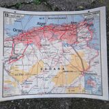 Old Vidal Lablache map N°11 Algeria Tunisia Sahara