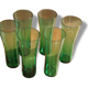 Lot de 6 verres a orangeade vert ( tumbler )