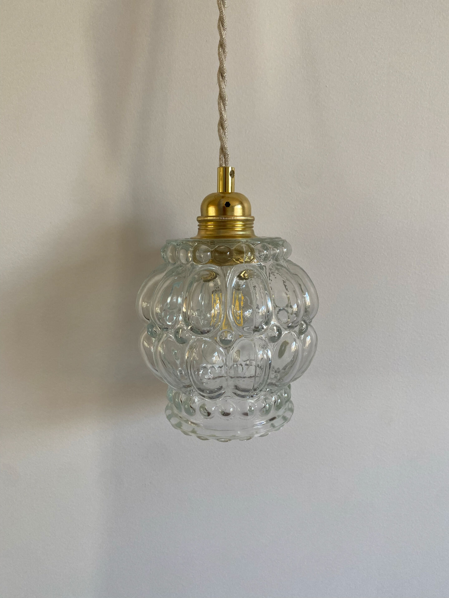 Vintage glass globe lamp