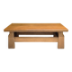 Brutalist coffee table oak 1970 vintage