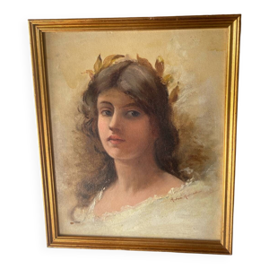 Portrait jeune femme - couronne