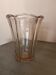 Moulded pink glass vase, model "Flower"