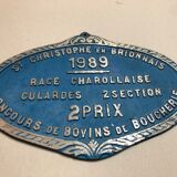 Plaque Competition Agricole Saint Christophe in Brionnais 1989