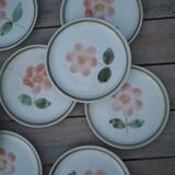 9 Sarreguemines plates, Régine model (Rare)