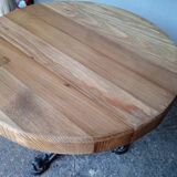 Bistro coffee tables 60/60cm thick solid wood top