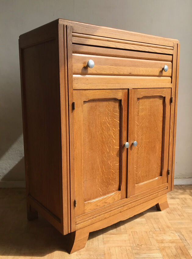 Buffet parisien des années 1940 / 1950 - chêne clair