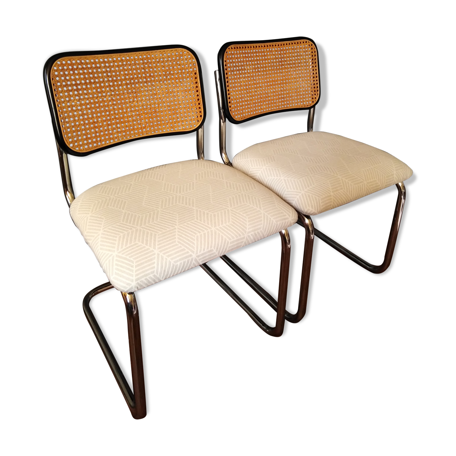 2 chairs cesca Marcel Breuer 1970