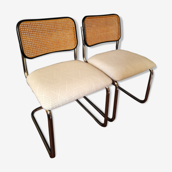 2 chairs cesca Marcel Breuer 1970