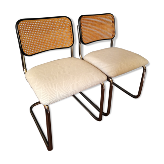 2 chairs cesca Marcel Breuer 1970