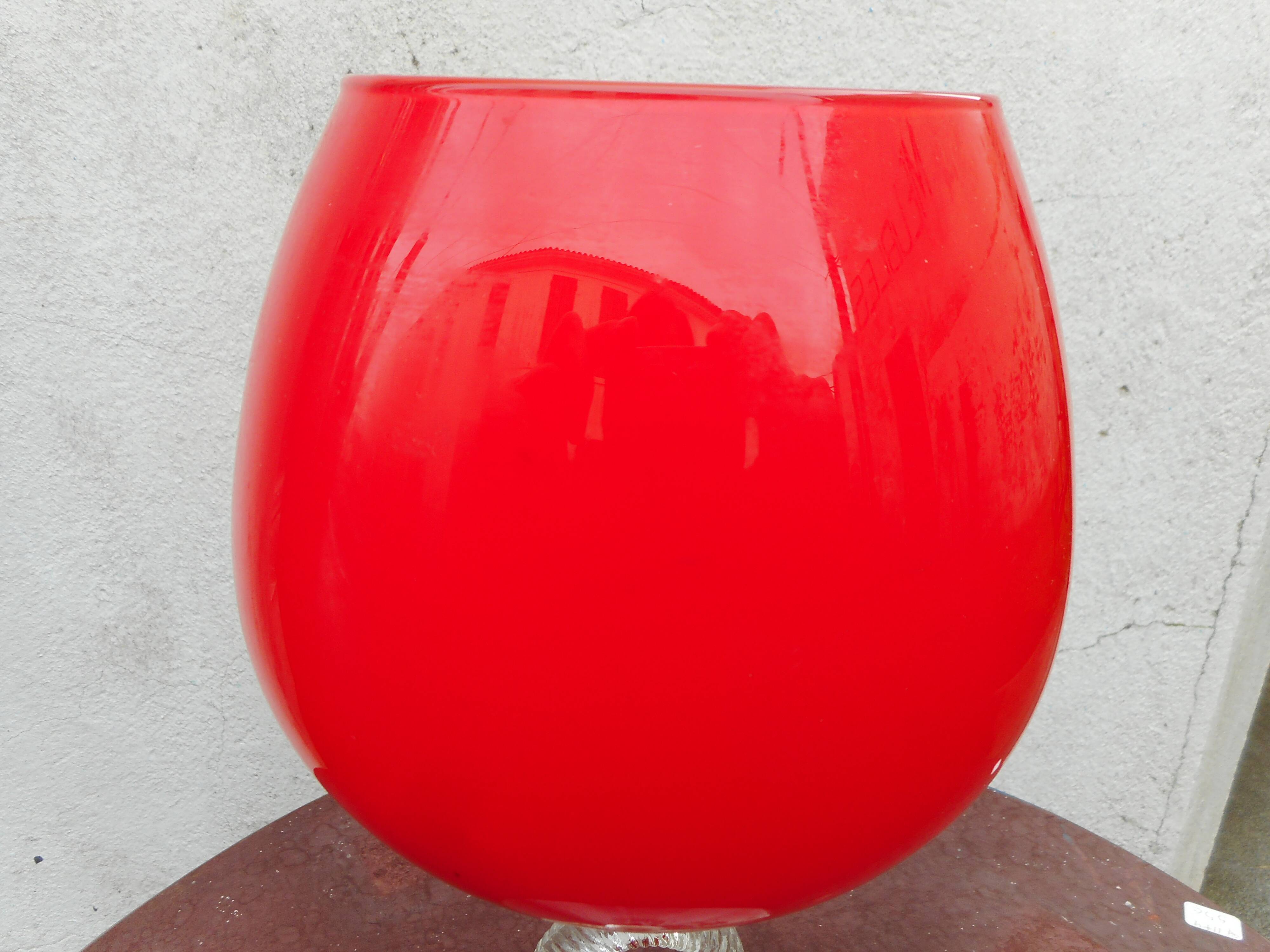 Opaline vase and glass