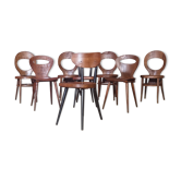 Lot of 8 mismatched baumann chairs