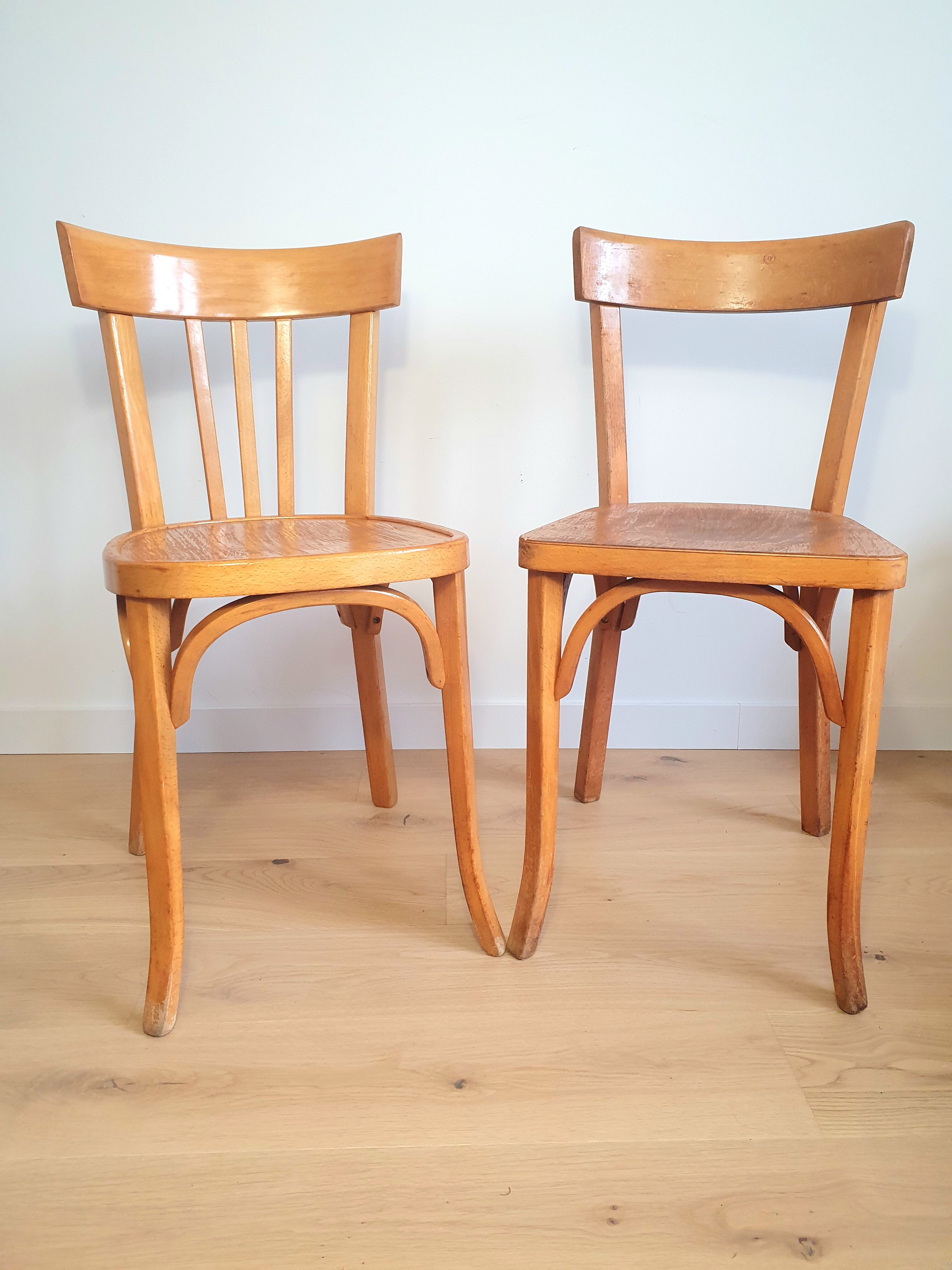 Pair of Baumann bistro chairs