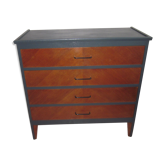 Commode vintage gris anthracite